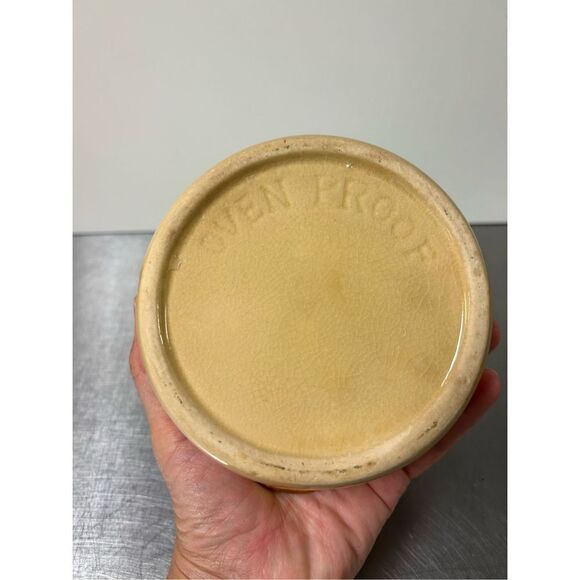 🌼5for$25🌼 Vintage Mini Bean Pot and Lid with Wheat Design Ombre 1 side - Picture 2 of 8